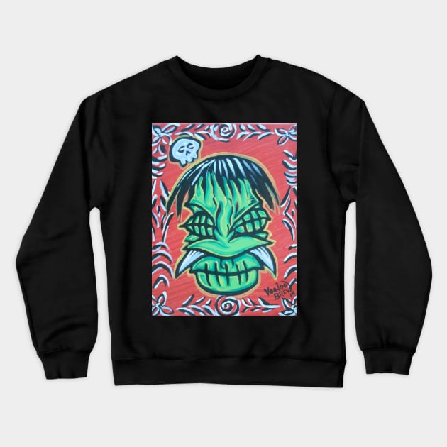 shrunken head Crewneck Sweatshirt by Voodoobrew